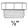 Blindstopfen vernickelt 1/2"