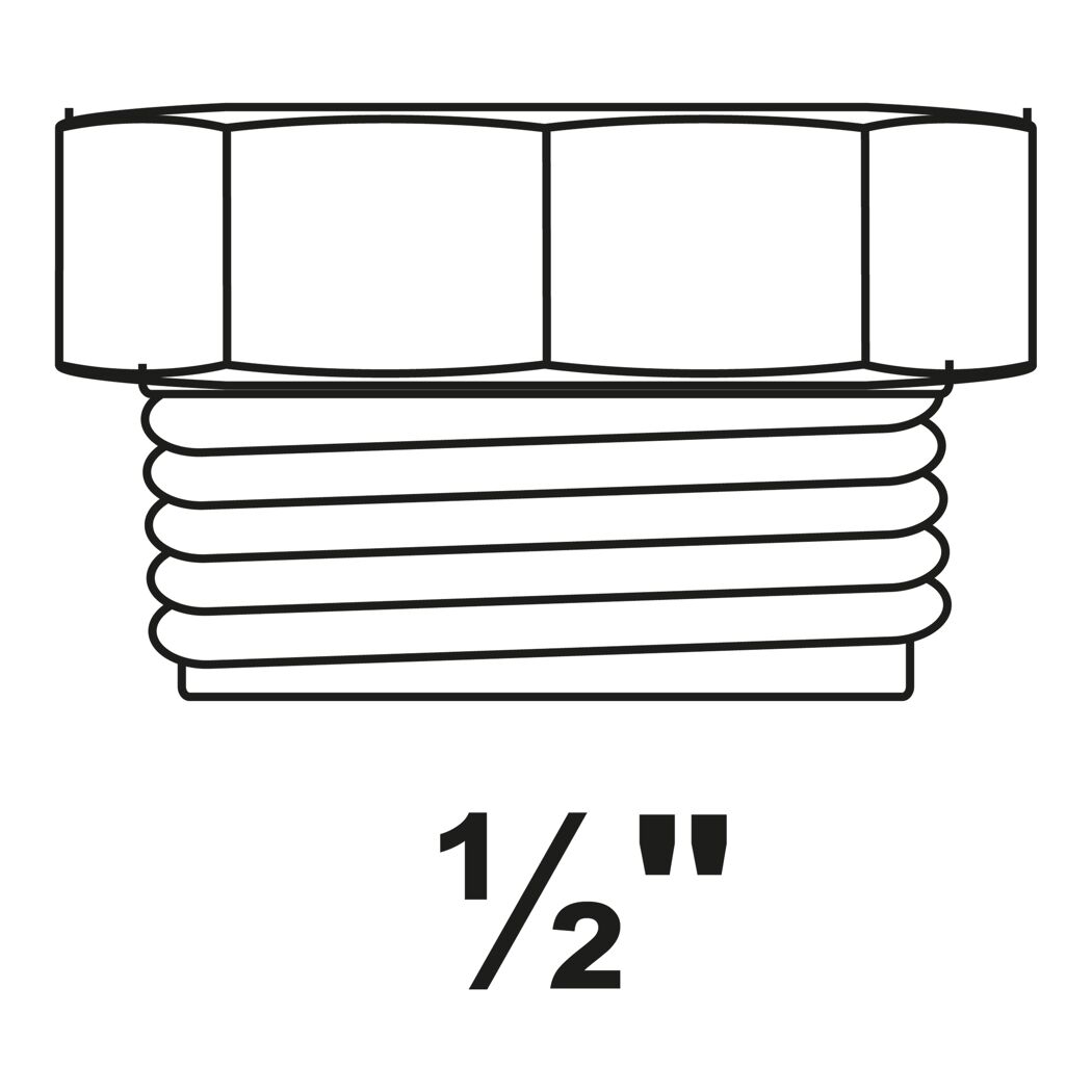 Blindstopfen vernickelt 1/2"