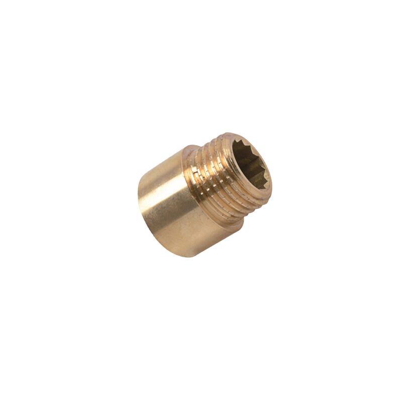 Hahnverlängerung Messing blank 1/2" AG x 12,5 mm