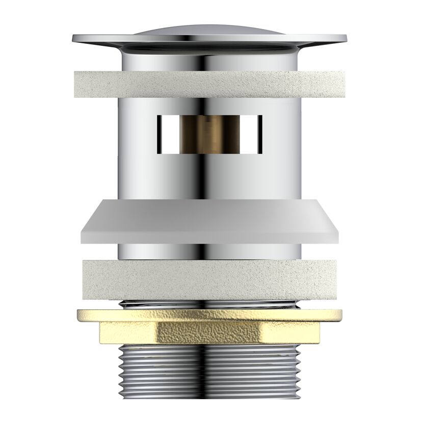 Press-Exzenter mit Überlauf verchromt 1 1/4"