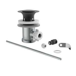 Exzentergarnitur schwarz matt 1 1/4", für Waschtisch