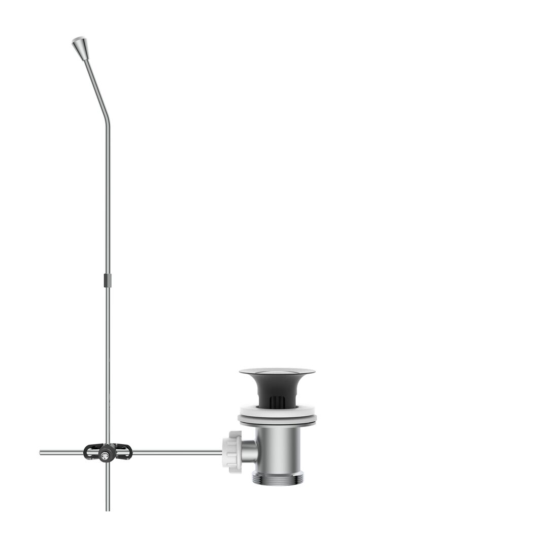 Exzentergarnitur schwarz matt 1 1/4", für Waschtisch