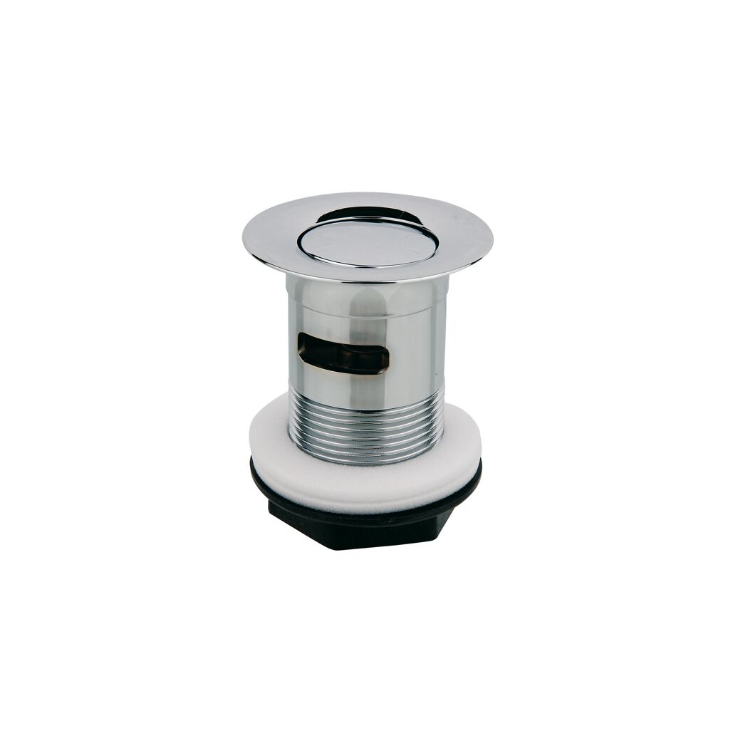 Universal-Kippventil Kunststoff verchromt 1 1/4", mit Überlauf