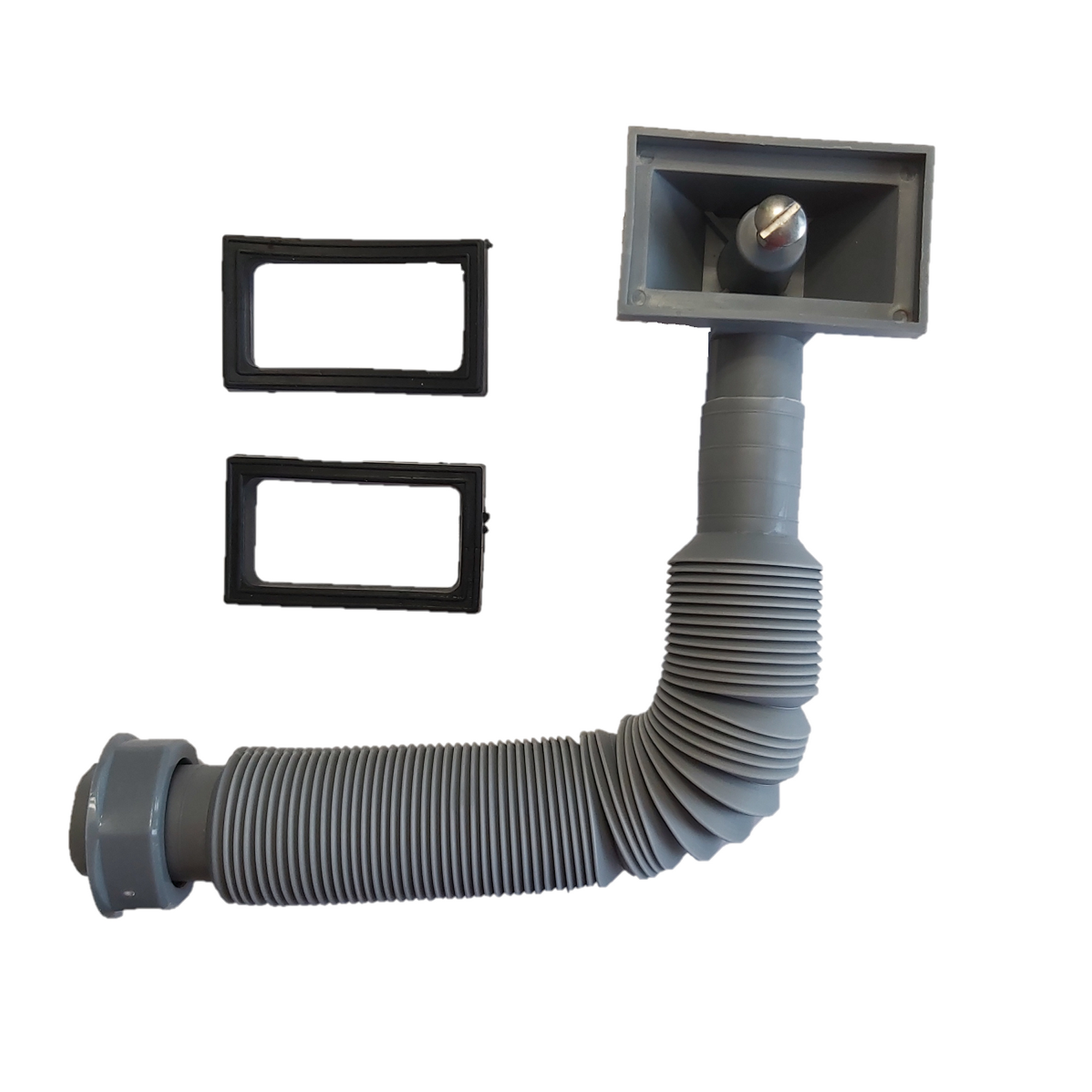 Überlauf-Anschlussrohr 'Eco-Save' grau 1" x 140-440 mm, flexibel