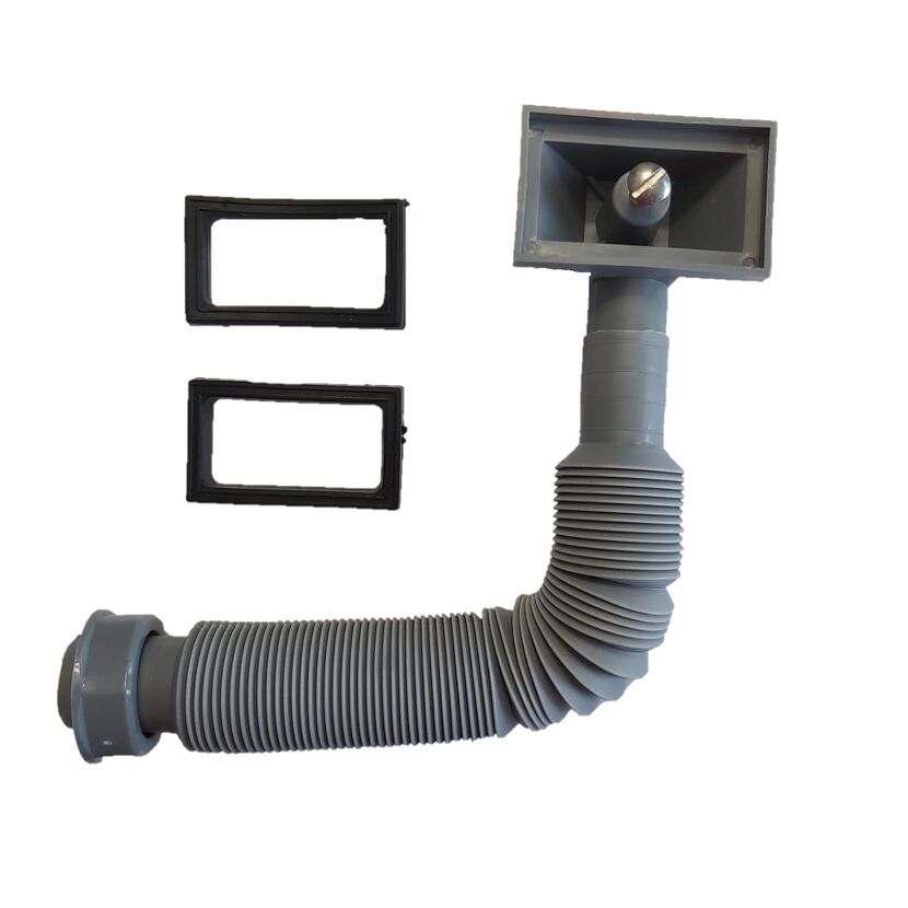 Überlauf-Anschlussrohr 'Eco-Save' grau 1" x 140-440 mm, flexibel