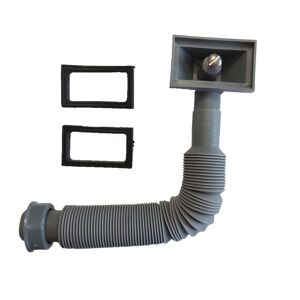 Überlauf-Anschlussrohr 'Eco-Save' grau 1" x 140-440 mm, flexibel