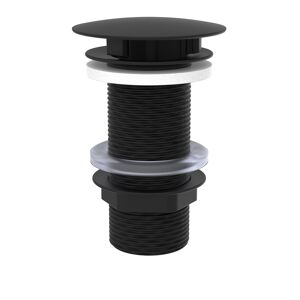 Ablaufventil schwarz matt 1 1/4" x 100 mm, ohne Überlauf