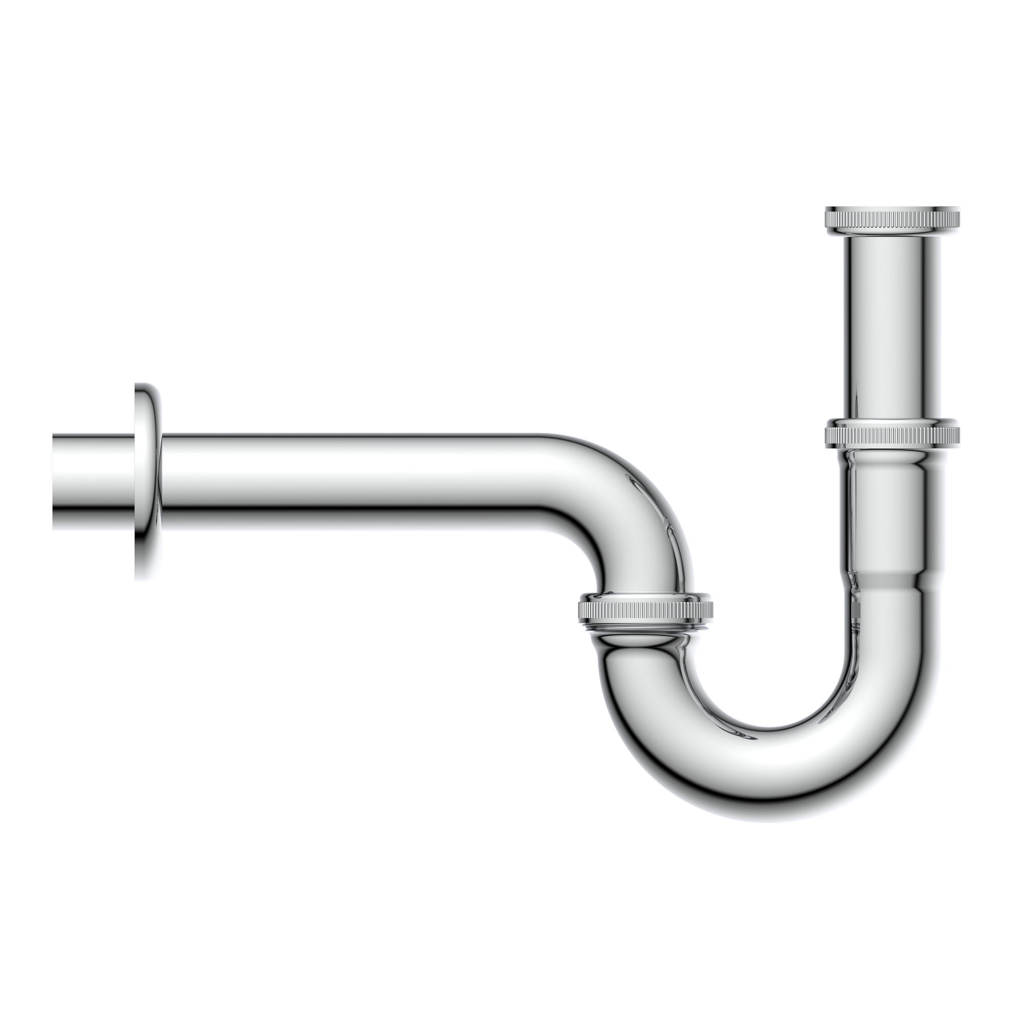 Röhrensiphon 'Plus' verchromt 1 1/4" x 32 mm, mit Rosette