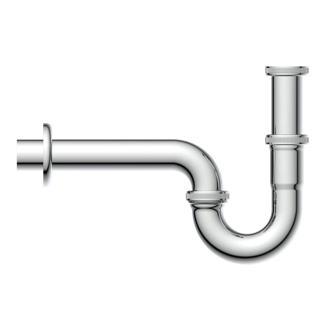 Röhrensiphon 'Plus' verchromt 1 1/4" x 32 mm, mit Rosette