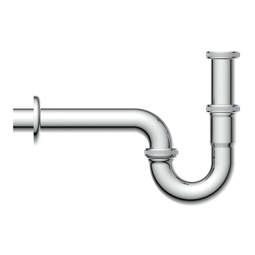 Röhrensiphon 'Plus' verchromt 1 1/4" x 32 mm, mit Rosette