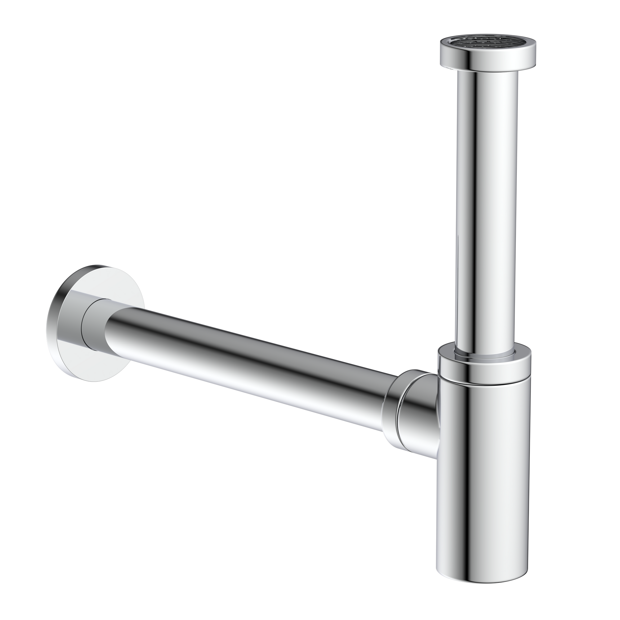 Design-Flaschensiphon Kunststoff verchromt 1 1/4'' x 32 mm