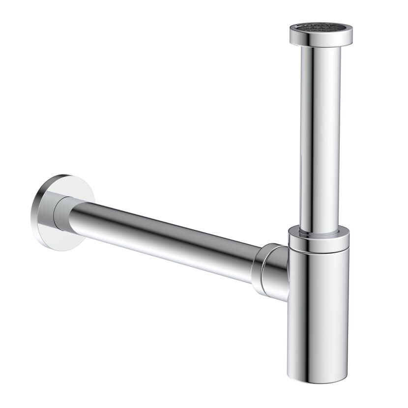 Design-Flaschensiphon Kunststoff verchromt 1 1/4'' x 32 mm