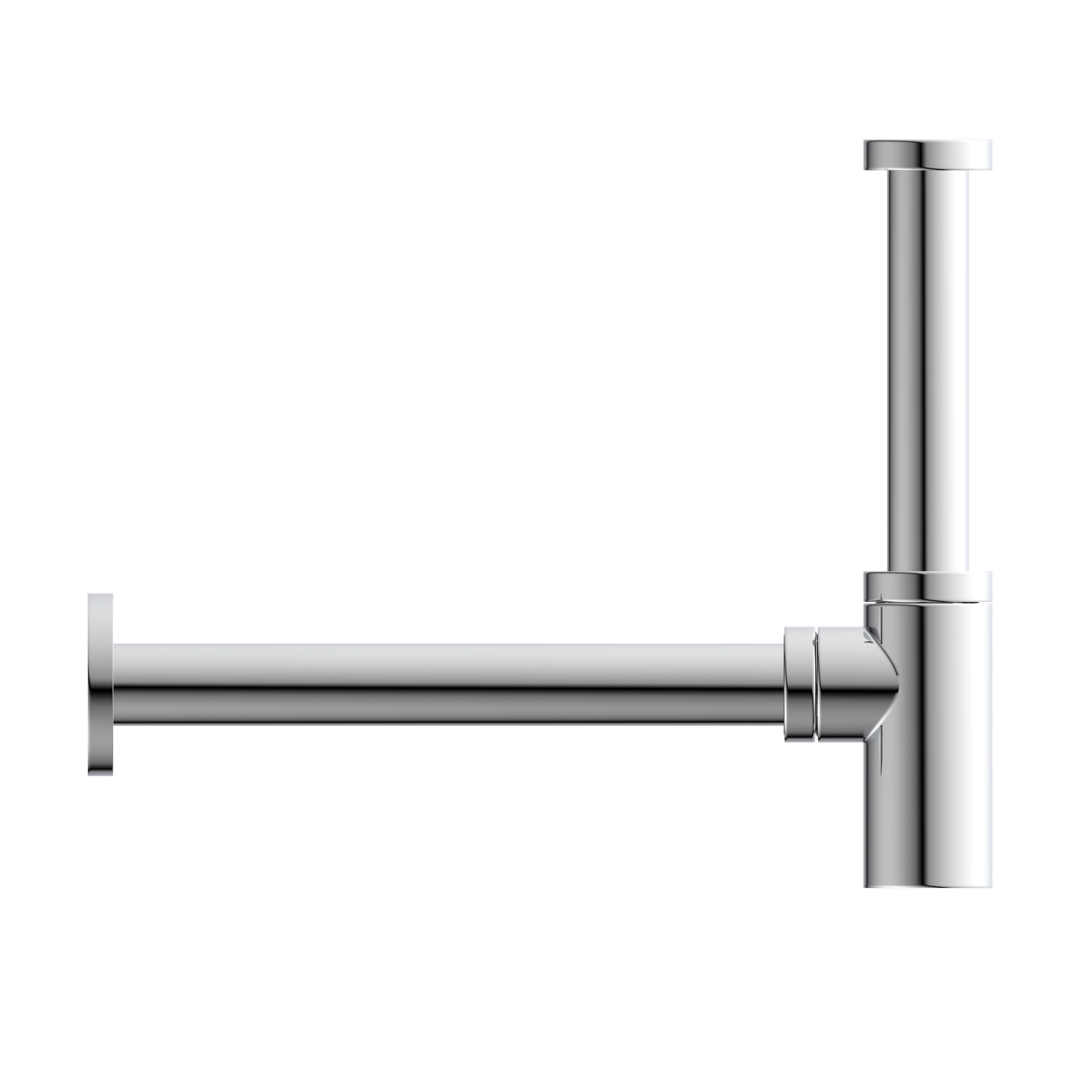 Design-Flaschensiphon Kunststoff verchromt 1 1/4'' x 32 mm
