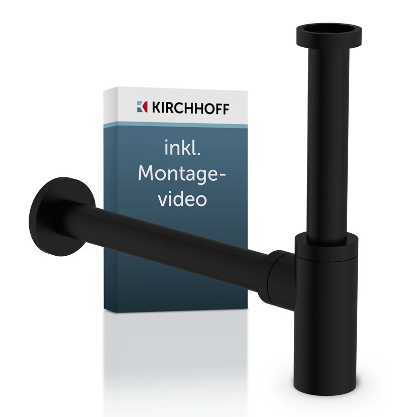 Design-Flaschensiphon Kunststoff schwarz 1 1/4'' x 32 mm