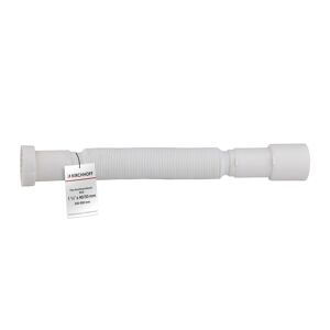 Anschlussrohr 'Magic Pipeflex' weiß 1 1/2" IG x 40/50 mm, 340-900 mm