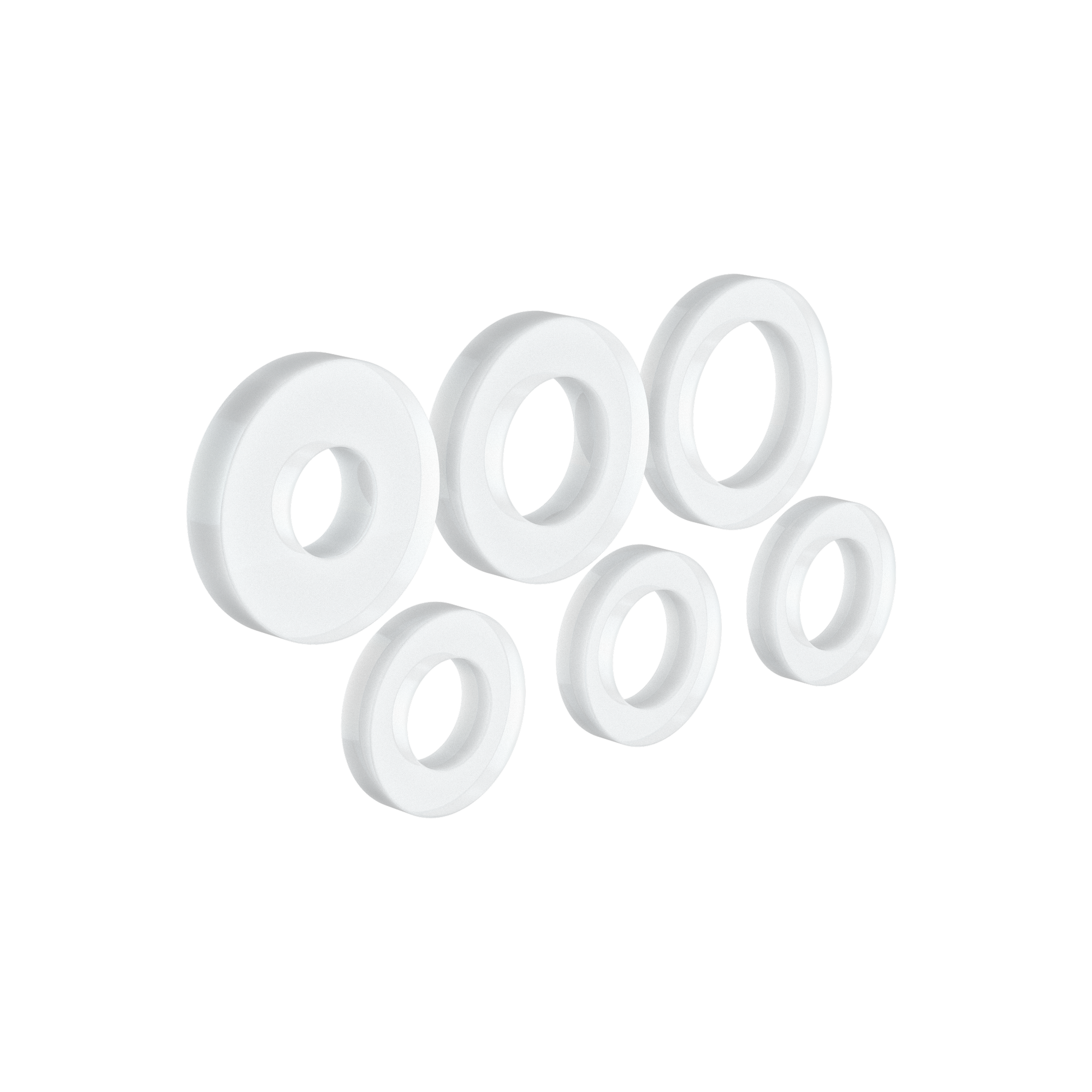 Quetschdichtungs-Sortiment Silikon für 3/8" 1/2" x 8/10/12 mm, 6-teilig