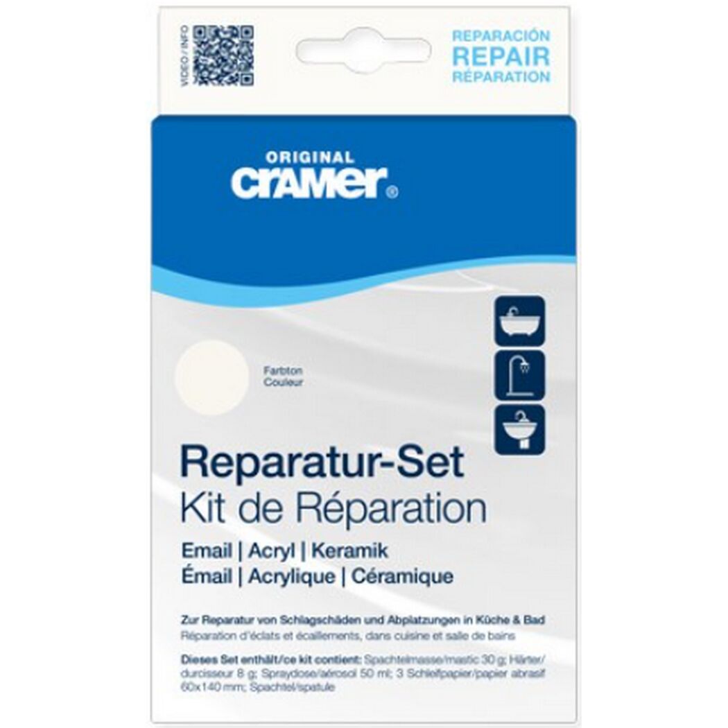 Reparatur-Set weiß 6-teilig, für Badewanne