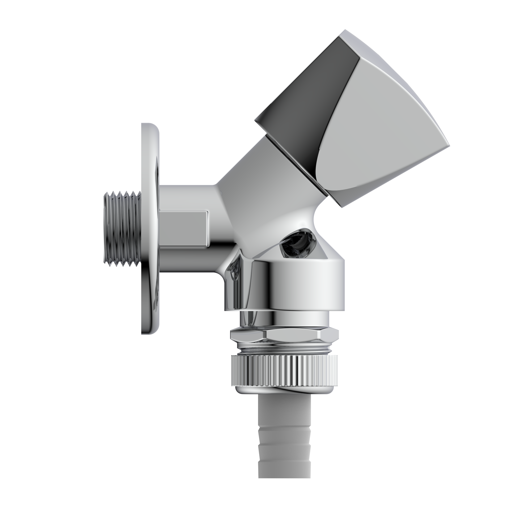GA-Wandventil verchromt 1/2" AG, mit Rückflussverhinderer
