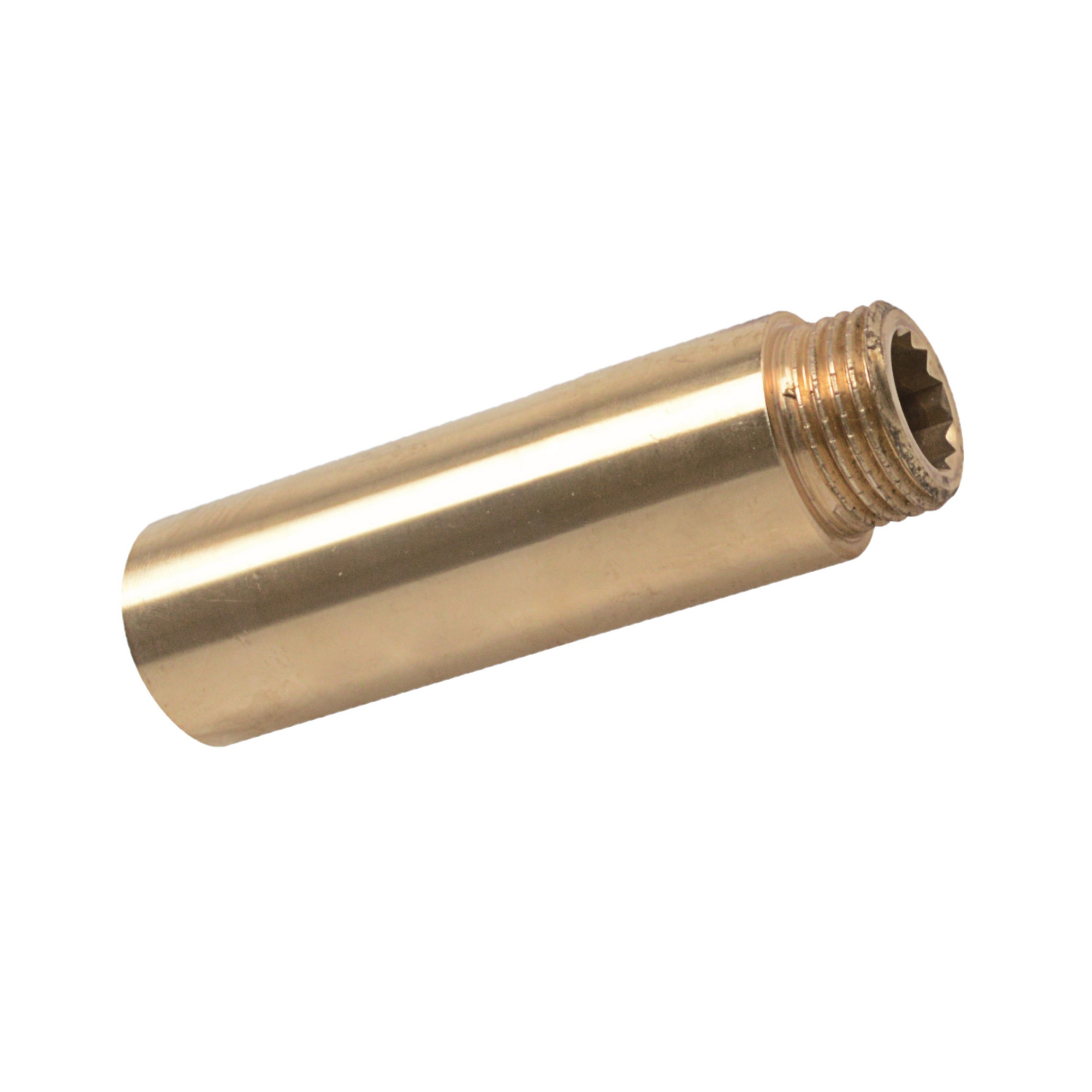 Hahnverlängerung Messing blank 1/2" x 65 mm