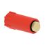 Baustopfen Kunststoff rot 1/2", mit Messinggewinde