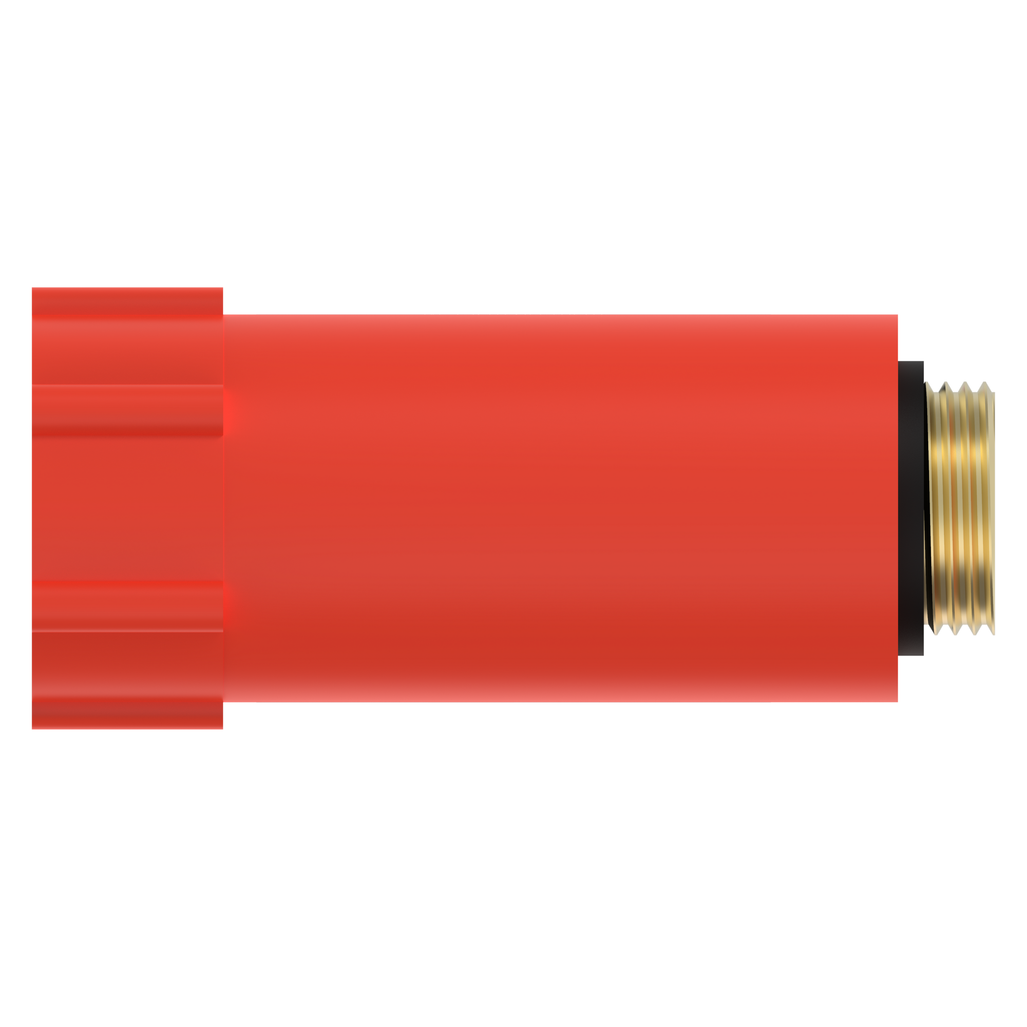 Baustopfen Kunststoff rot 1/2", mit Messinggewinde