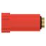 Baustopfen Kunststoff rot 1/2", mit Messinggewinde