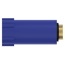 Baustopfen Kunststoff blau 1/2", mit Messinggewinde