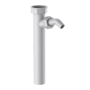 Tauchrohr 'Eco-Save' hellgrau 1 1/4" IG x 3/4" T x 200 x 32 mm, mit Geräteanschluss