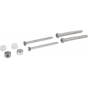 WC-Befestigungsset weiß/chromfarben 8-teilig