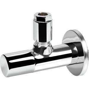 Design-Eckventil chromfarben 1/2" rund, 2 Stück