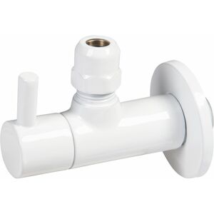 Design-Eckventil weiß Design 1/2" rund, 2 Stück