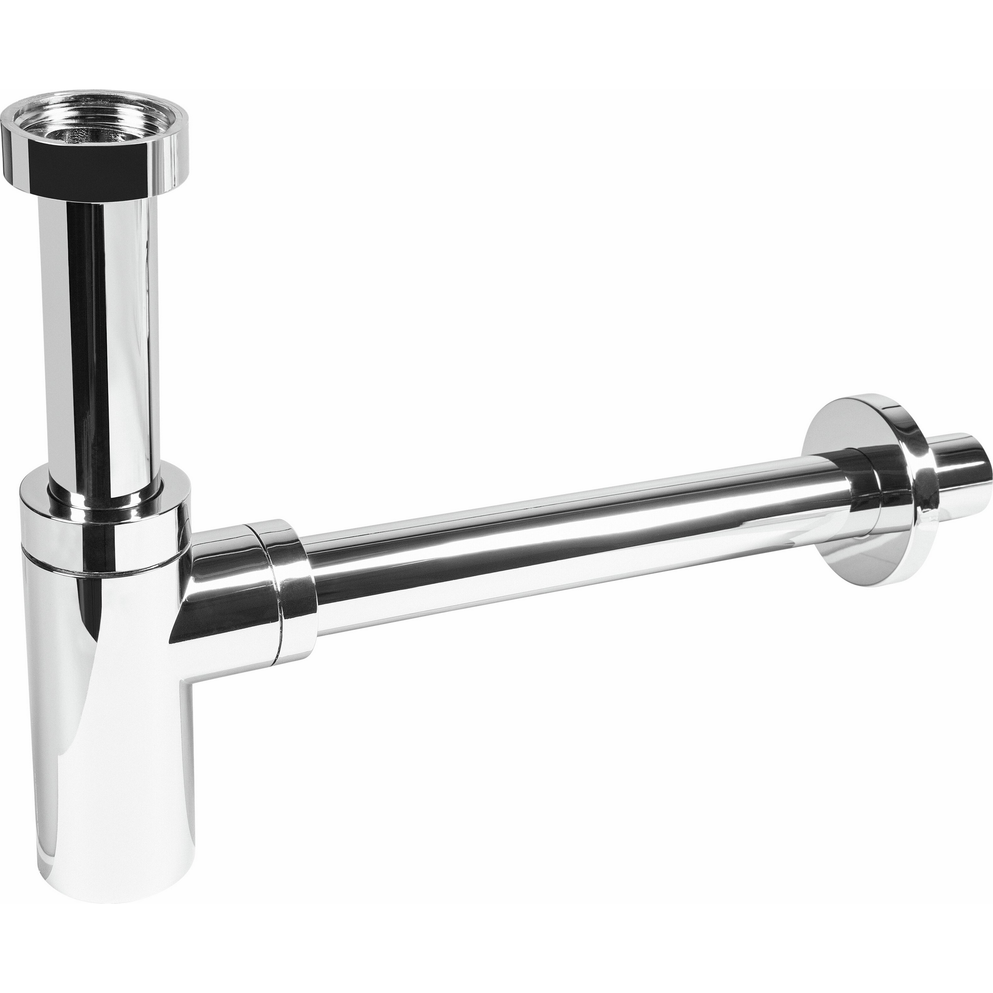 Tassensiphon chromfarben rund 1 1/4"