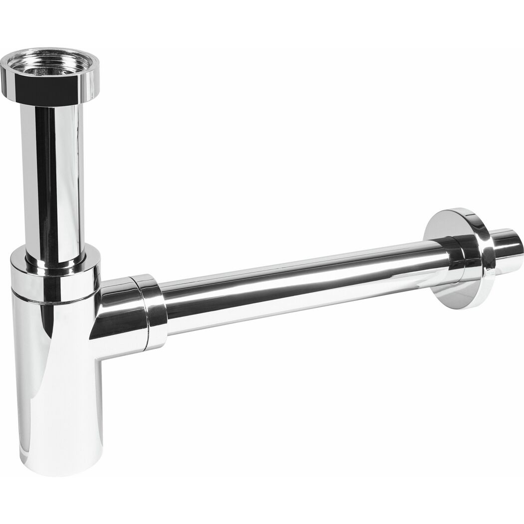 Tassensiphon chromfarben rund 1 1/4"