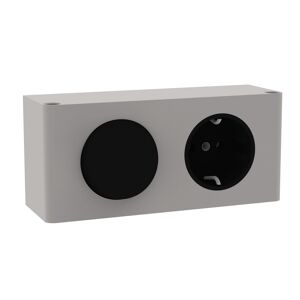 Elektrobox mit Schalter und Steckdose grau