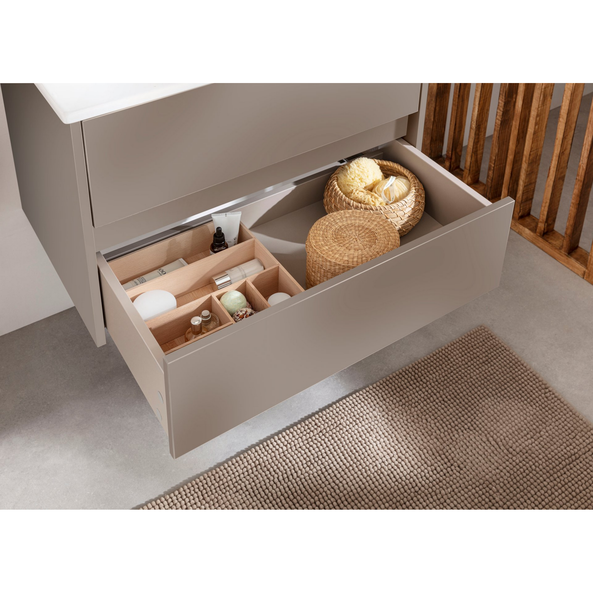Waschbecken mit Unterschrank 'Compact Line' kaschmir 71 x 51,5 x 46,5 cm
