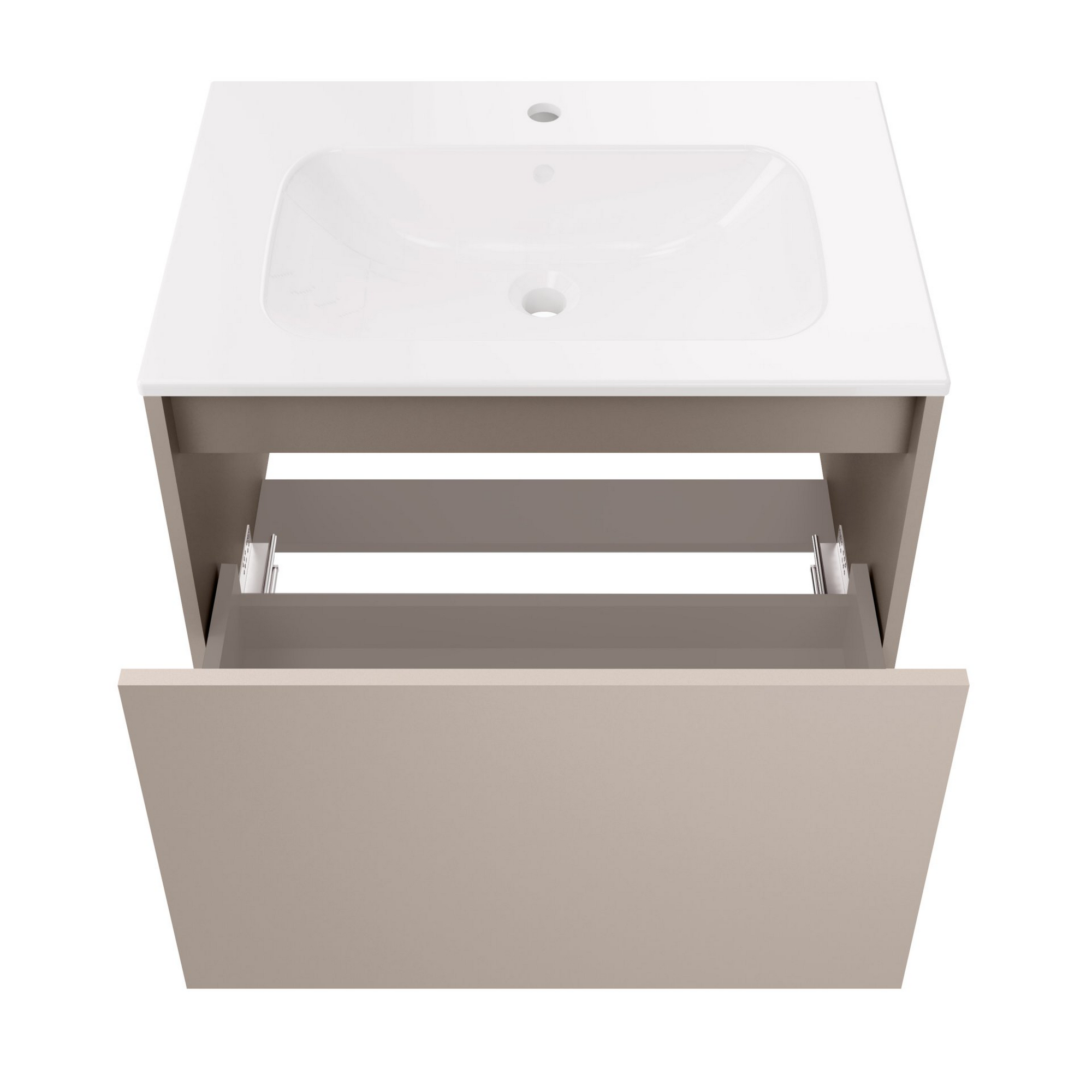 Waschbecken mit Unterschrank 'Compact Line' kaschmir 71 x 51,5 x 46,5 cm