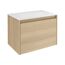 Waschbecken mit Unterschrank 'Compact Line' eichefarben 71 x 51,5 x 46,5 cm