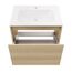 Waschbecken mit Unterschrank 'Compact Line' eichefarben 71 x 51,5 x 46,5 cm