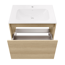 Waschbecken mit Unterschrank 'Compact Line' eichefarben 71 x 51,5 x 46,5 cm