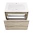 Waschbecken mit Unterschrank 'Compact Line' braun 71 x 51,5 x 46,5 cm