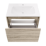 Waschbecken mit Unterschrank 'Compact Line' braun 71 x 51,5 x 46,5 cm