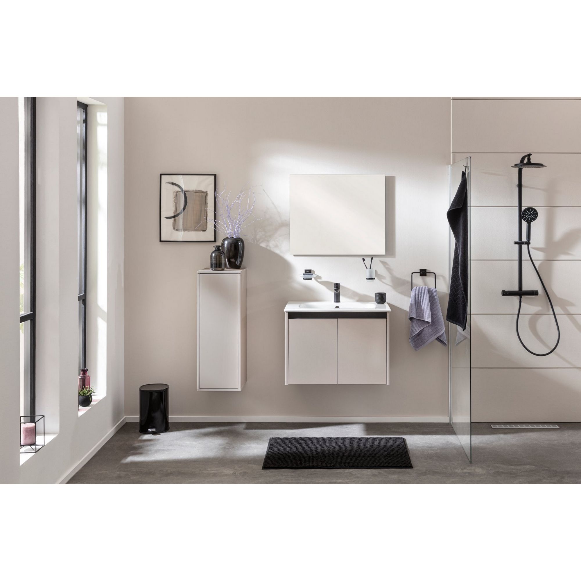 Midischrank 'Compact Line' kaschmir 30 x 84 x 32 cm