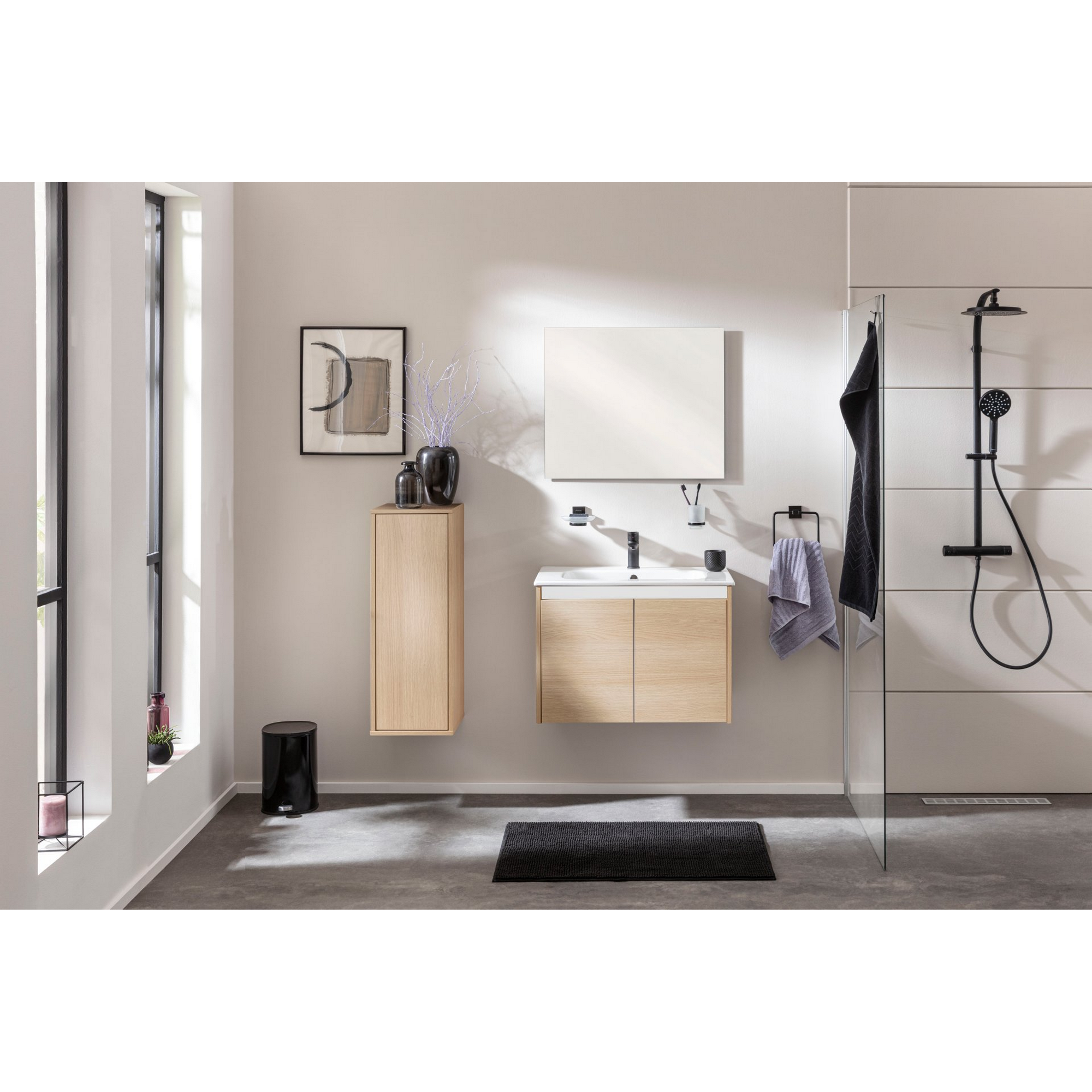 Midischrank 'Compact Line' eichefarben 30 x 84 x 32 cm
