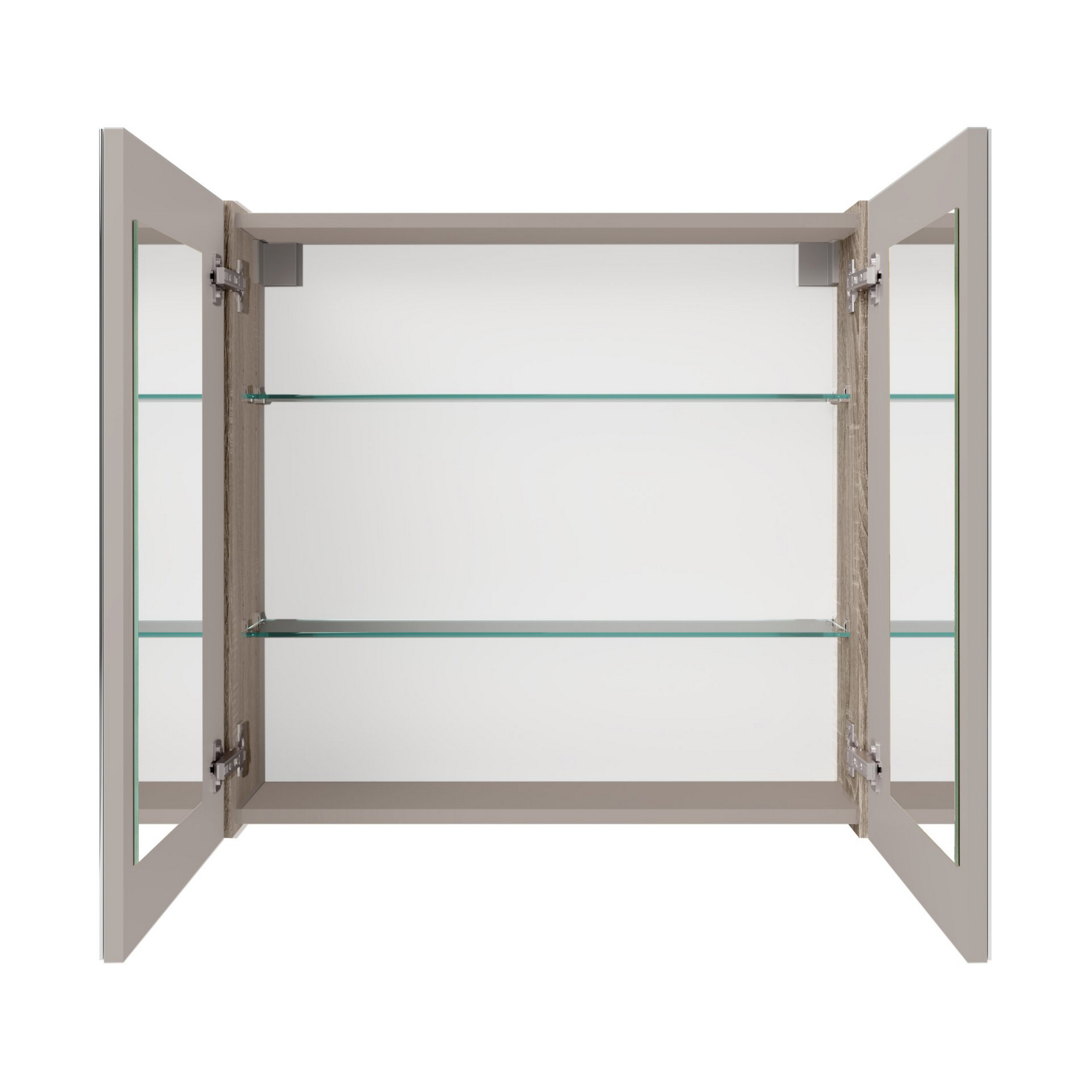 Spiegelschrank 'Compact Line' braun 70 x 68 x 15,6 cm