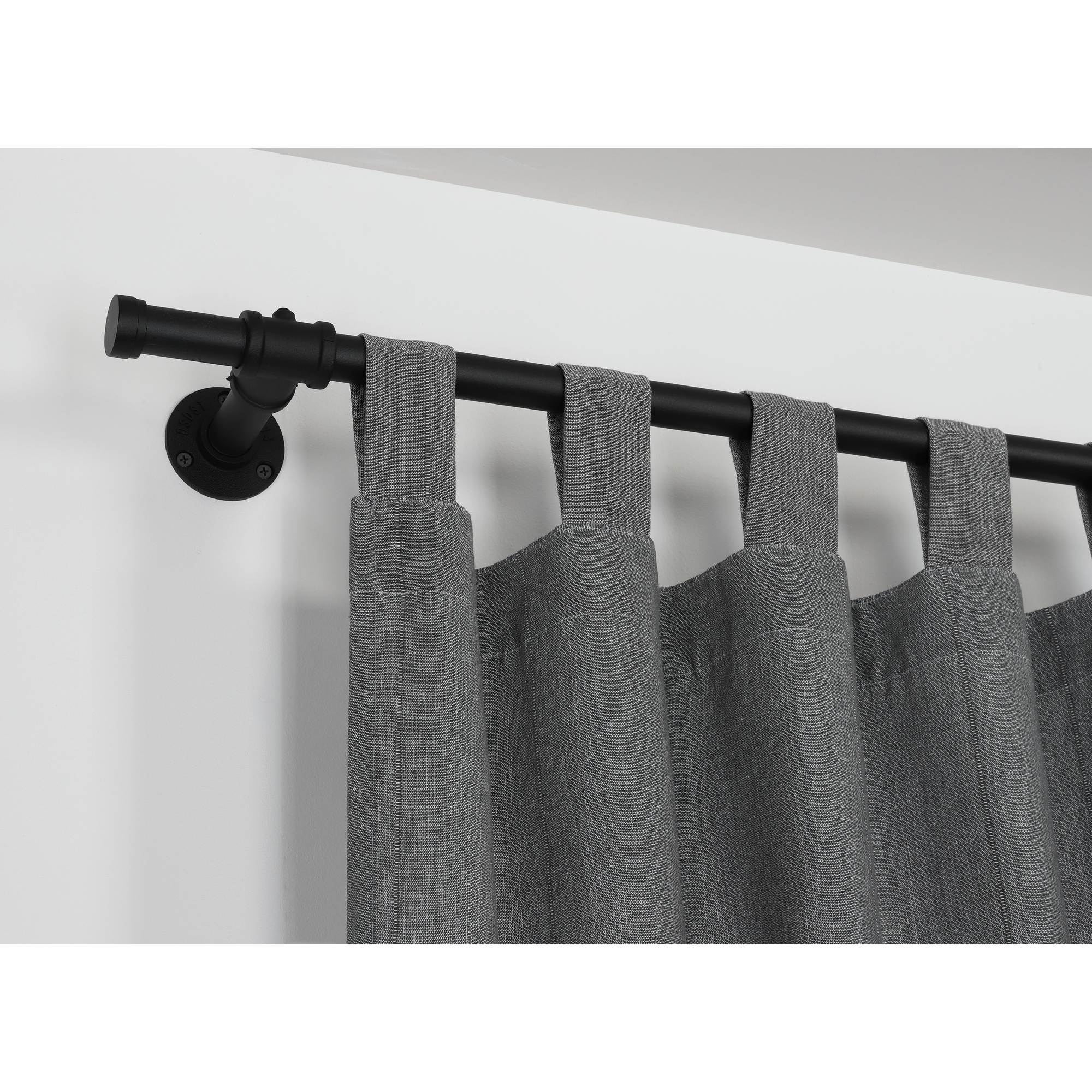 Gardinenstange 'Industrial Home' schwarz Ø 25 x 2400 mm