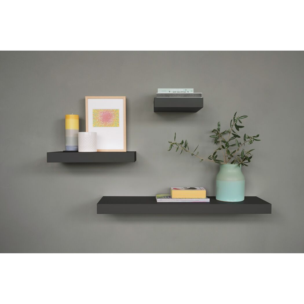 Wandboard 'Bigboard' schwarz 90 x 25 x 5 cm