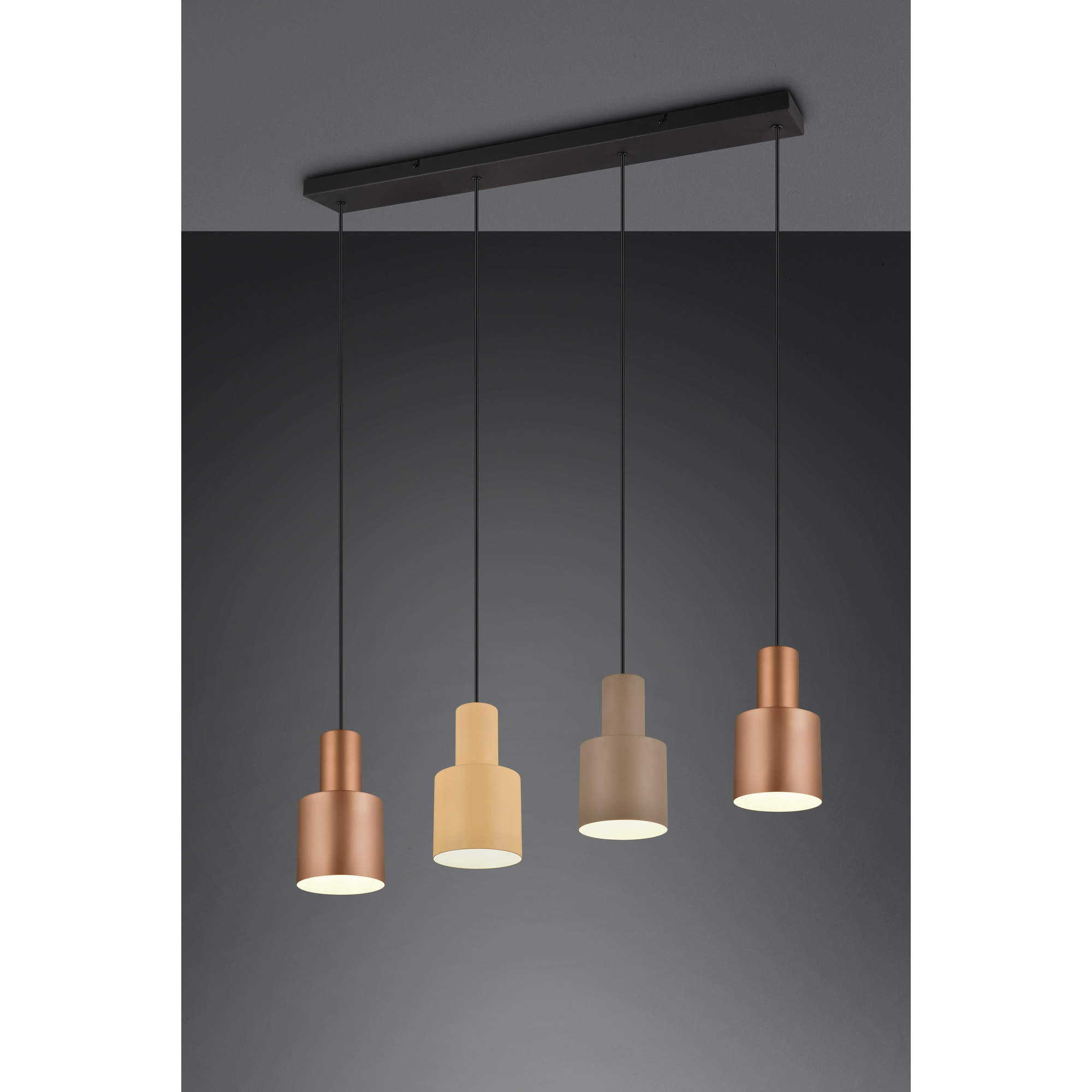 Pendelleuchte 'Agudo' Ø 12 cm 4-flammig beige