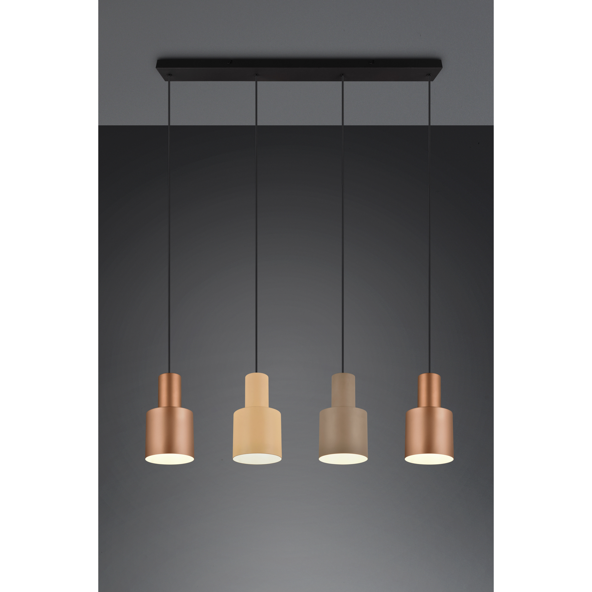 Pendelleuchte 'Agudo' Ø 12 cm 4-flammig beige