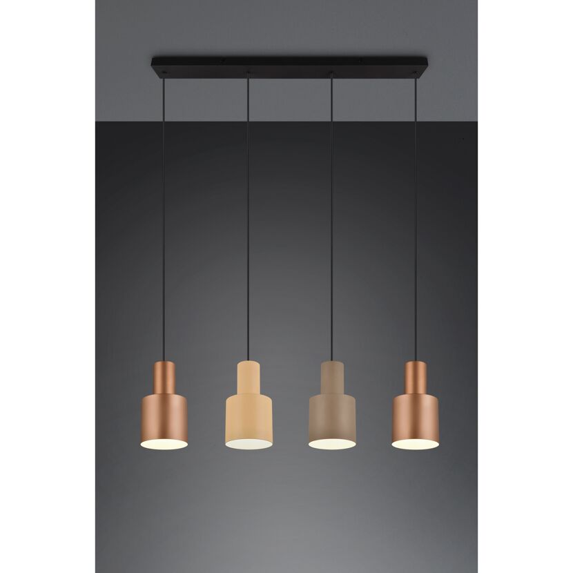 Pendelleuchte 'Agudo' Ø 12 cm 4-flammig beige