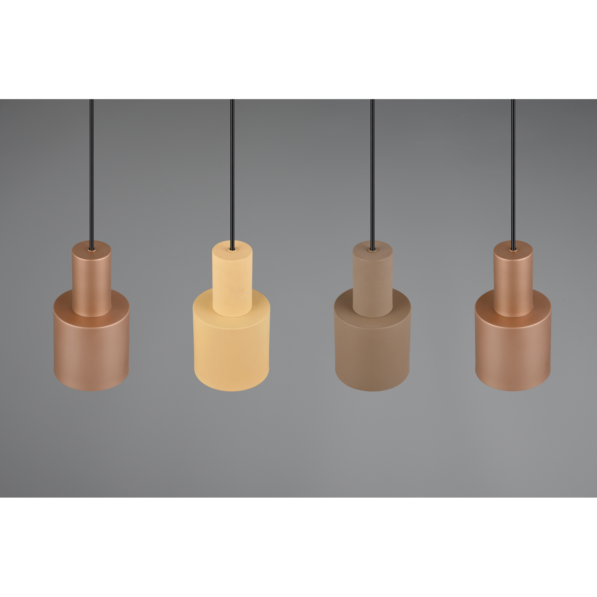 Pendelleuchte 'Agudo' Ø 12 cm 4-flammig beige